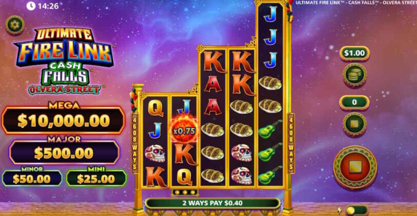 Ultimate Fire Link Cash Falls Olvera Street Free Slot Game